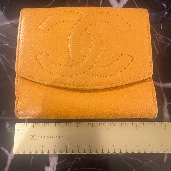 $950 CHANEL Yellow Caviar-Leather Wallet, GUC - Picture 16 of 16